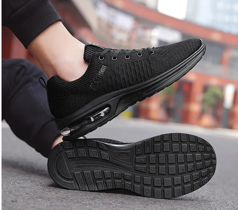 Men's Cushion Flying Woven Plus Size Mesh Sneakers