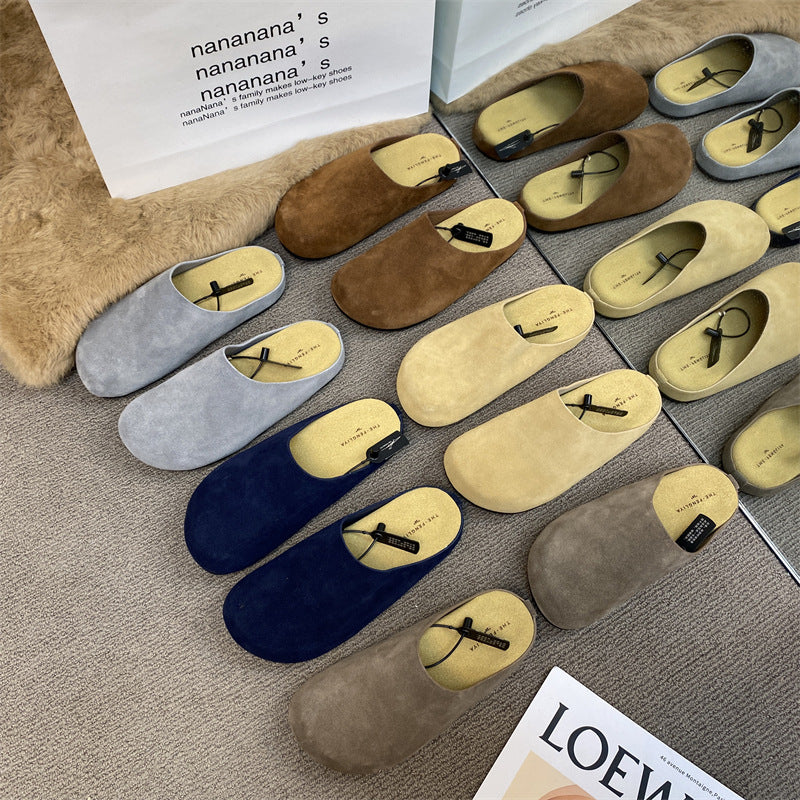 Women's Small Frosted Closed Toe Thick Bottom Slippers