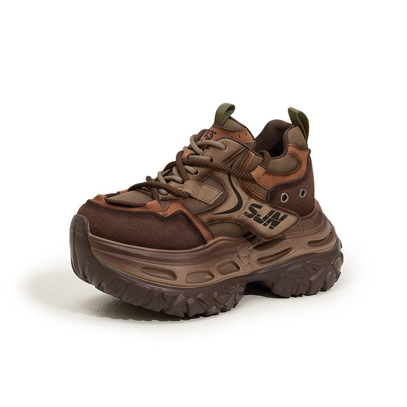 Women's Platform Dad Spring Height Increasing Insole Polished Women's Sports Shoes