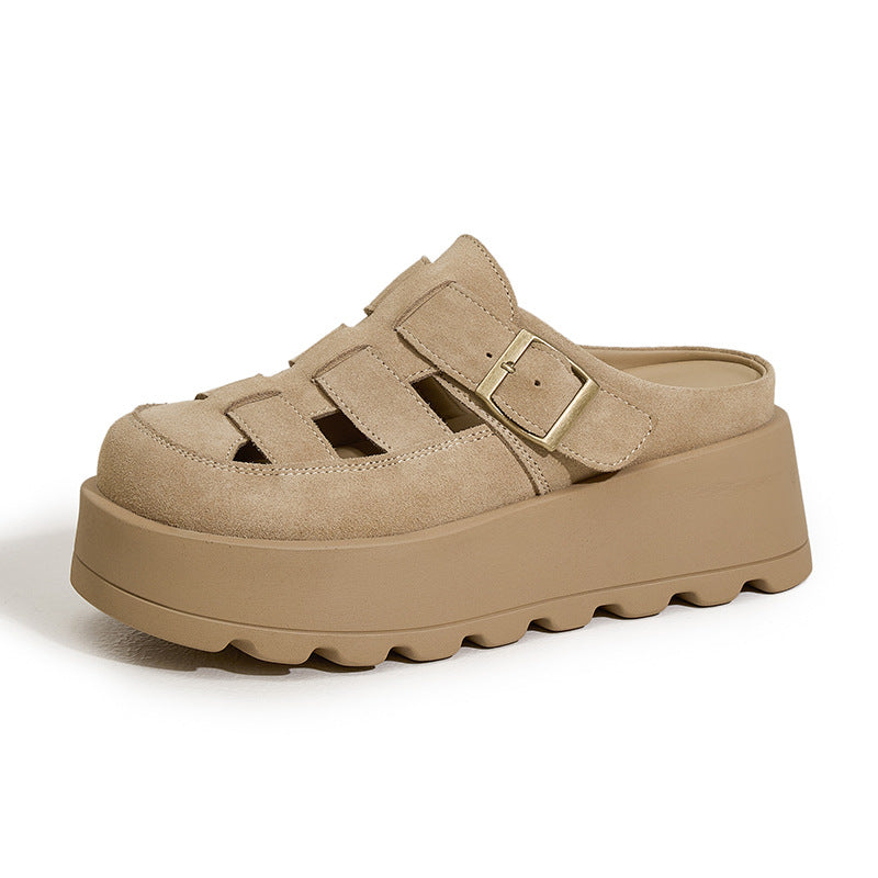 Women's Summer Closed Toe Half Outdoor Hole Sandals