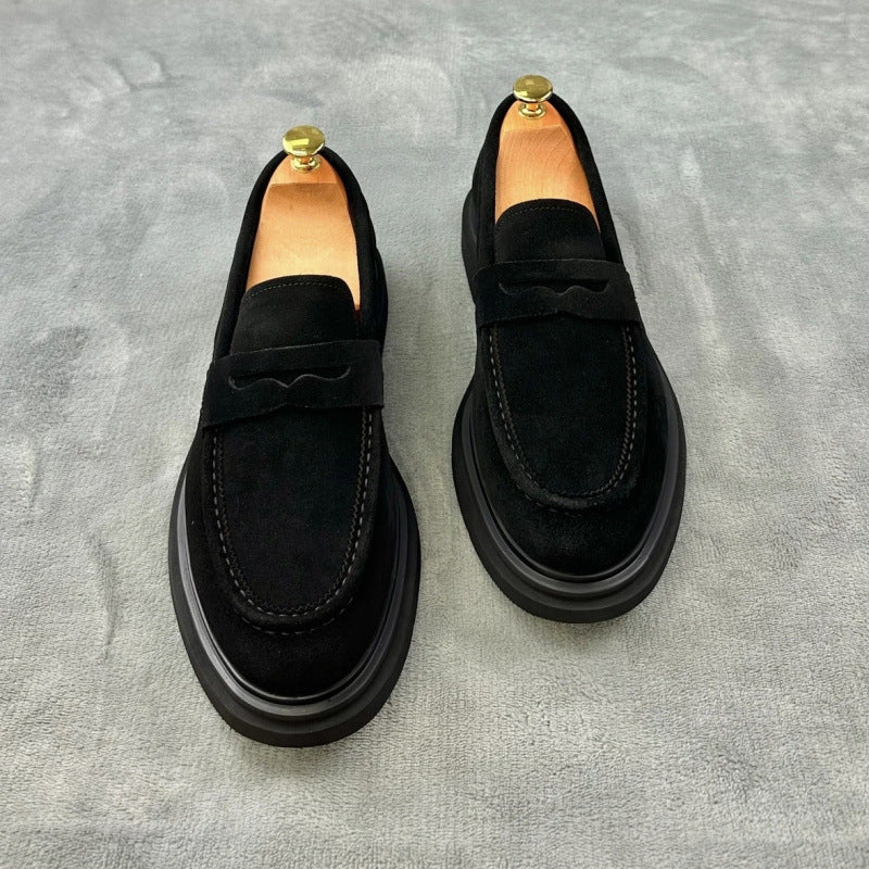 Men's European Goods Fashion Leisure Slip-on Suede Leather Shoes