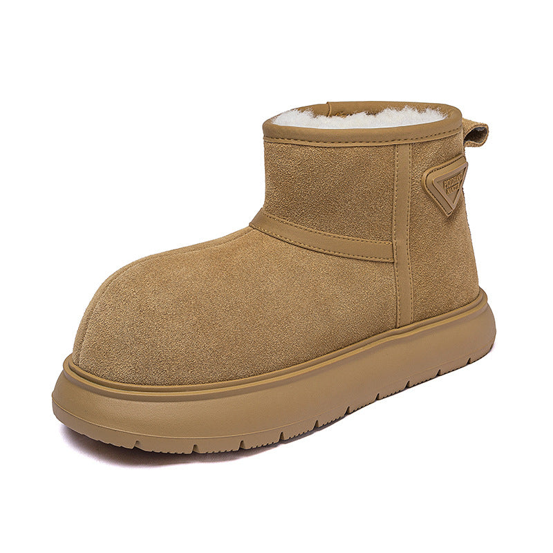 Women's Lined Padded Warm Keeping Genuine Trendy Snow Boots