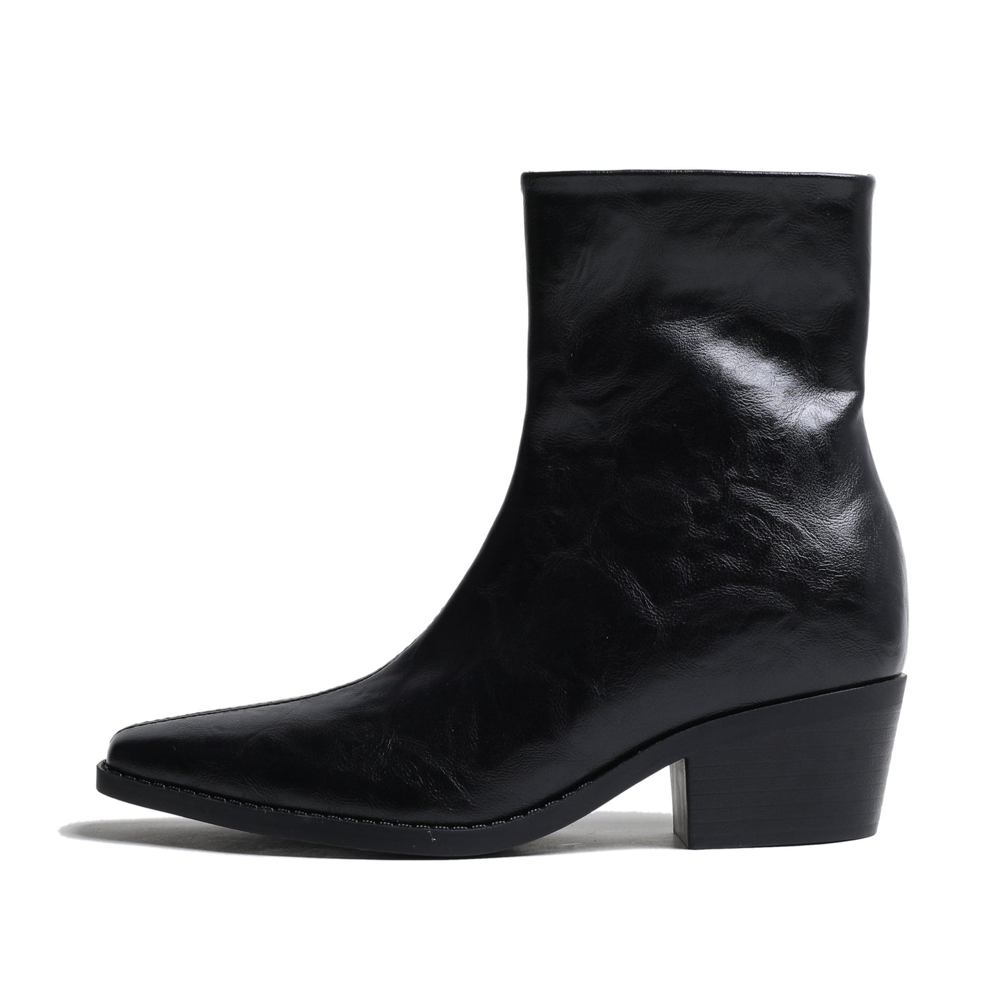 Height Increasing Insole Booties Female Chunky Ankle Boots