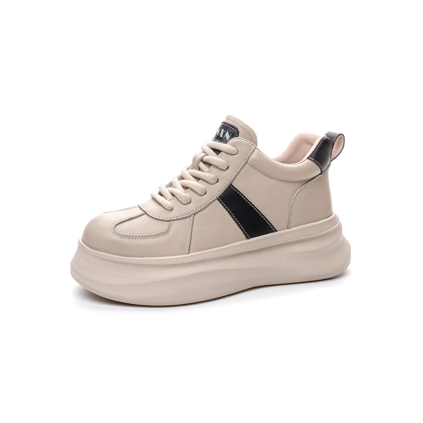 Women's First Layer Cowhide High Top White Sneakers