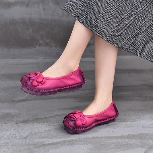 Women's Comfortable Maternity Genuine Soft Bottom Shallow Mouth Handmade Men's Shoes