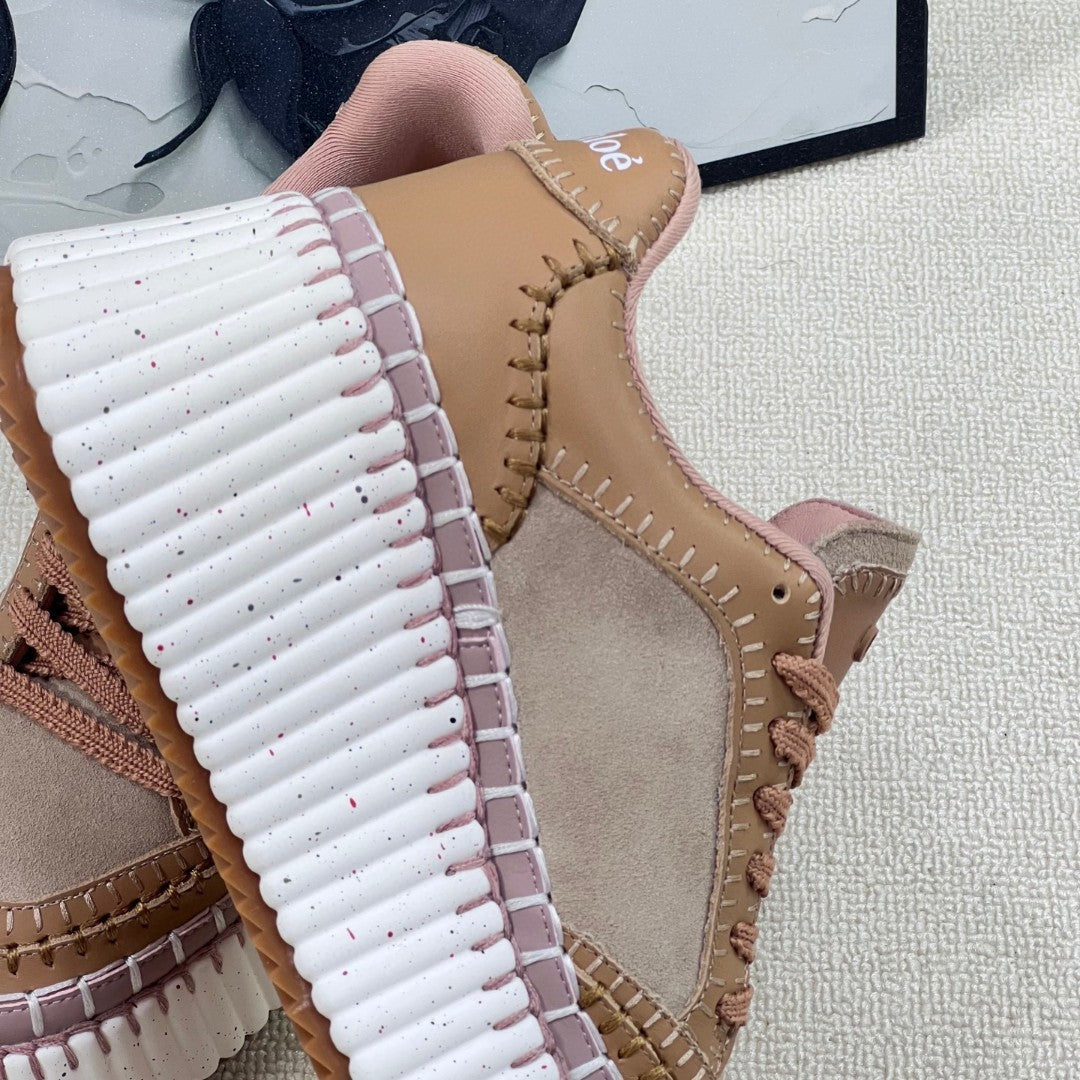 Women's Thick-soled Platform Small Height Increased Handmade Sneakers