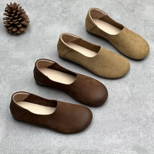 Women's Artistic Crafts Slip-on Genuine Pumps Retro Cotton Linen Style Mori Women's Casual Shoes
