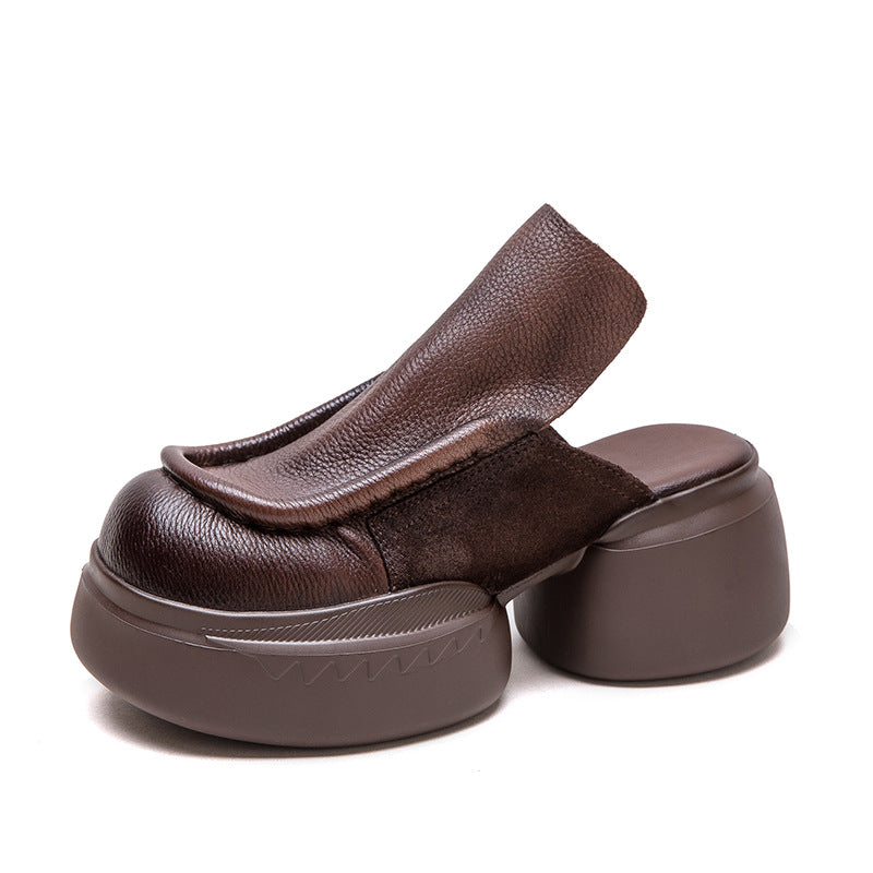 Women's Closed Toe Roman Style Platform Outdoor Thick-soles Slippers