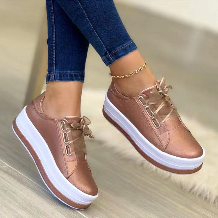 Women's Size Pumps Round Head Thick Bottom Casual Shoes