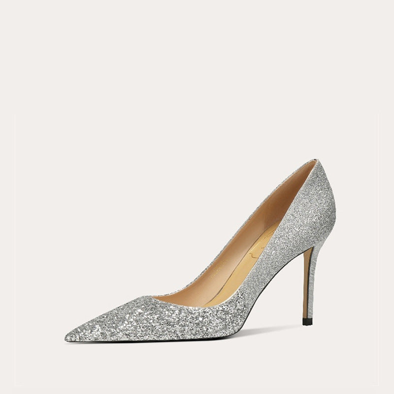 Women's Mall Pointed Stiletto Wedding Reception High Bridal Bridesmaid Heels