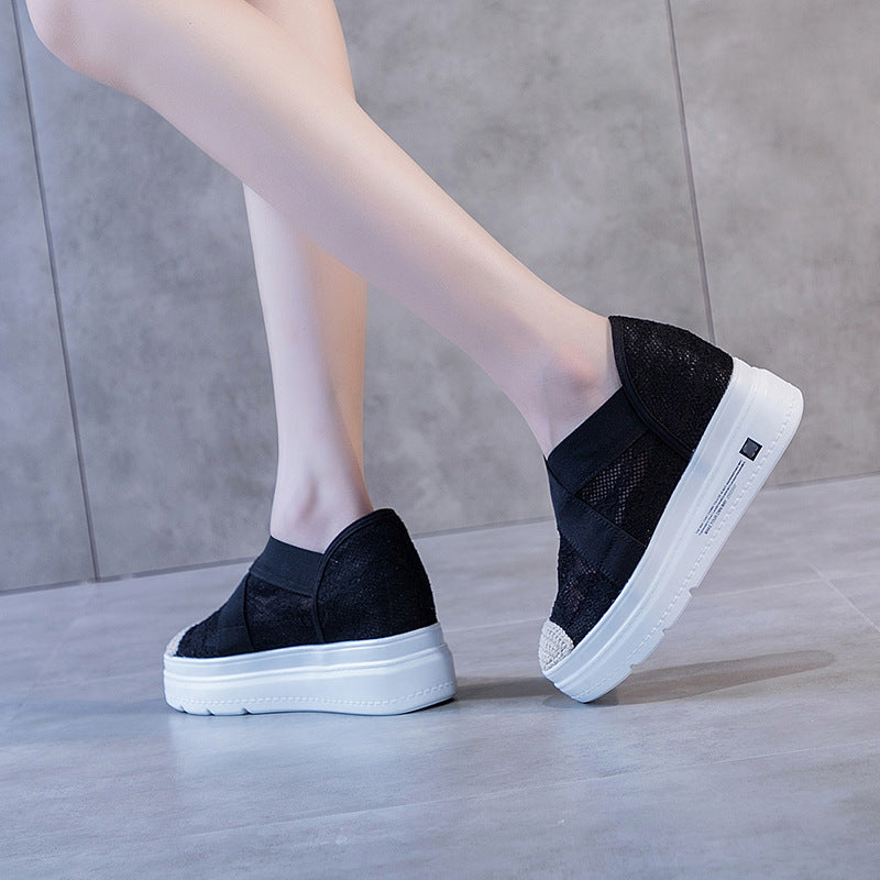 Women's Increasing Insole Fisherman Summer Platform Lazy Women's Casual Shoes