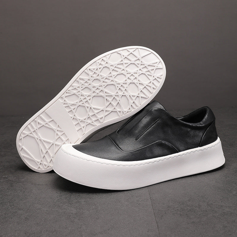 Men's Breathable Wearable Korean Fashion White Slip-on Casual Shoes