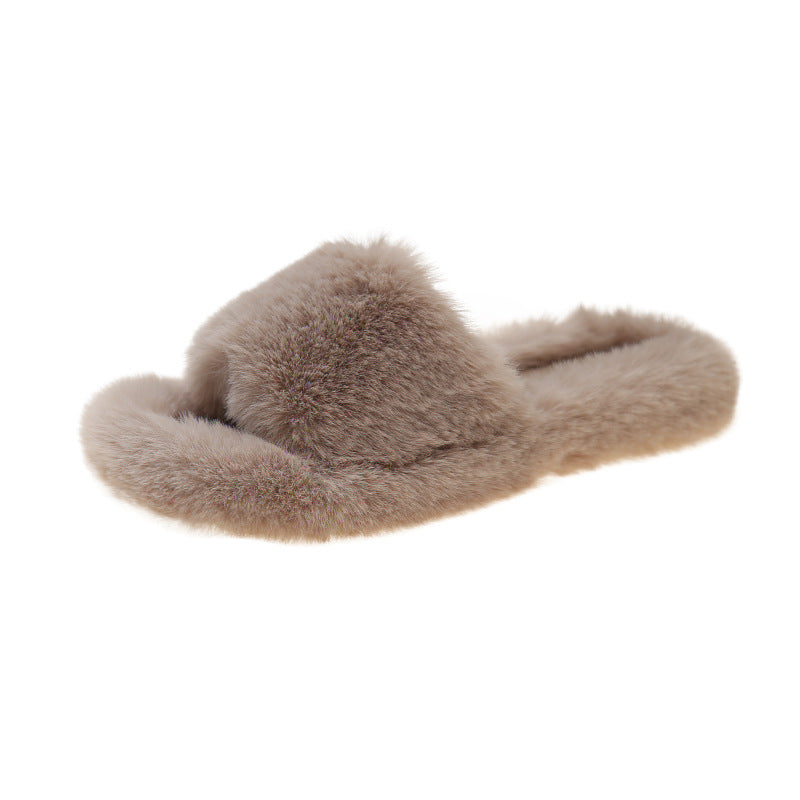 Women's Winter Wear Autumn Lazy Flat Plush Sandals