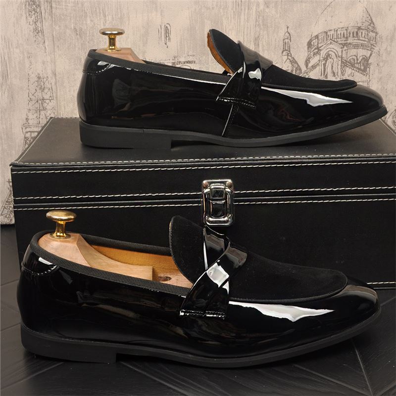 Men's Fashion Niche Design Bright Comfortable Matte Leather Shoes