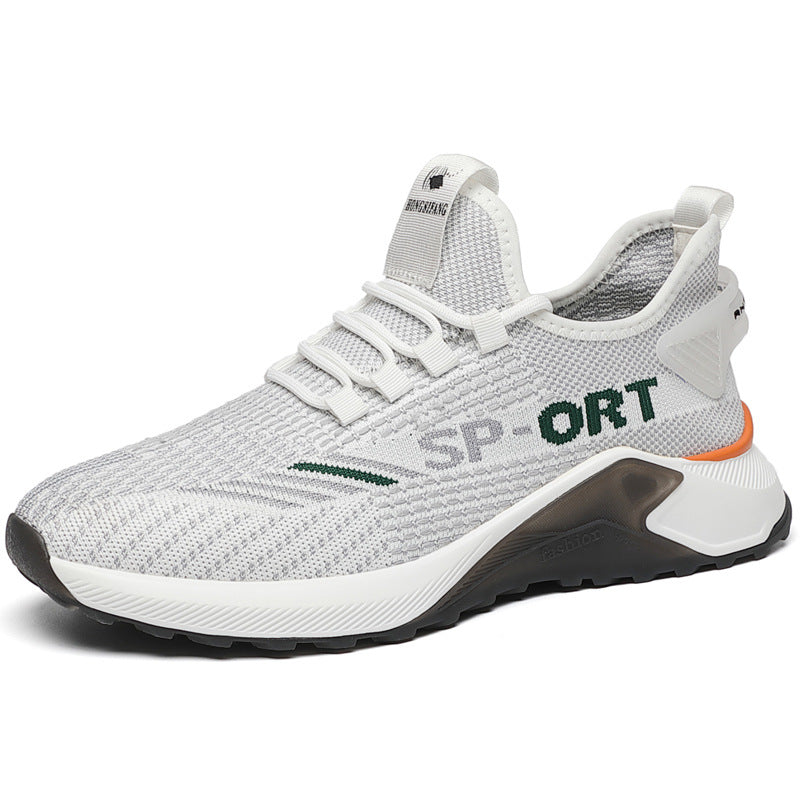 Men's Breathable Mesh Summer Running Fashionable Flying Sneakers