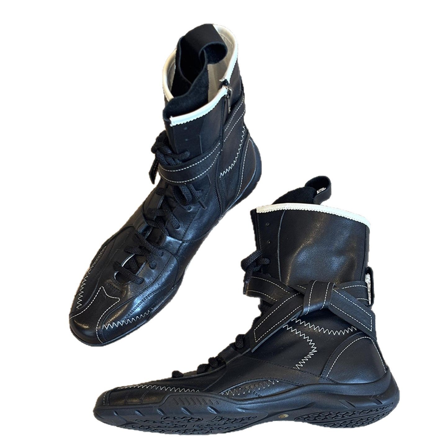 Handsome Boxing Sport Side Zipper Height Increasing Insole Slimming Versatile Boots