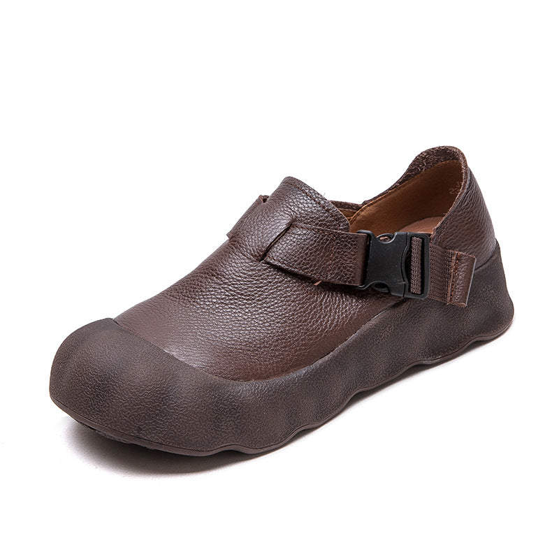 Shu Retro Soft Mother Buckle Comfortable Pumps Fashion Fashionable Women's Casual Shoes