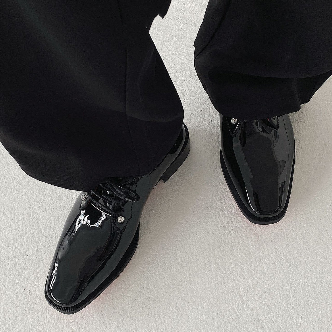 Men's Wang Red Sole Formal Wear Derby Men's Business Leather Shoes
