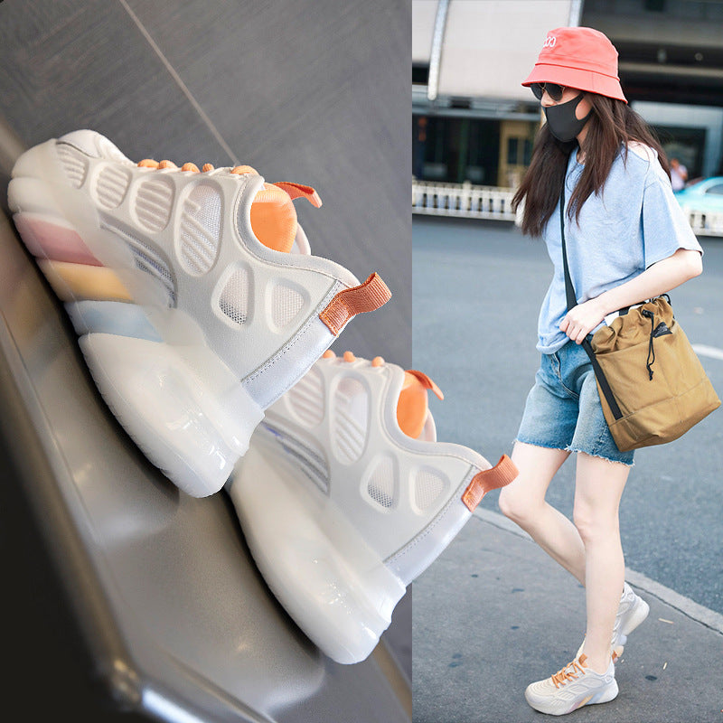 Women's Insole Authentic Clunky Autumn Waterproof Platform Mesh White Closed Toe Men's Shoes