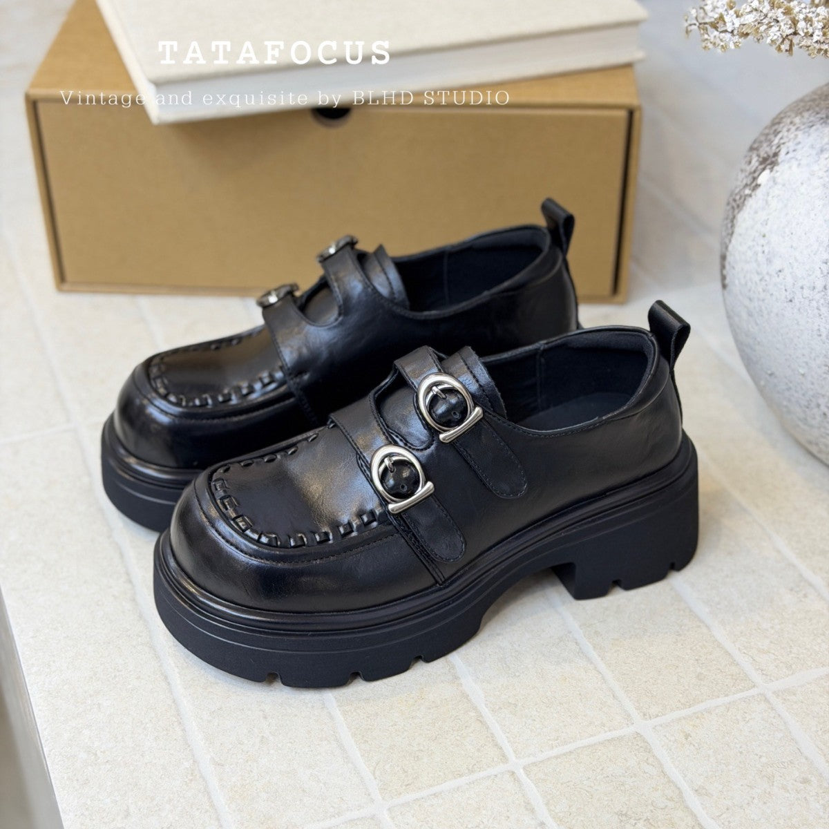 Women's French Retro Hidden Elevator Platform Autumn Inner Match Women's Casual Shoes