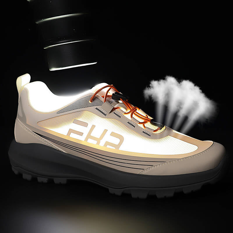 Men's Ice Silk Fabric Breathable Thick Bottom Fashionable City Light Men's Sports Shoes