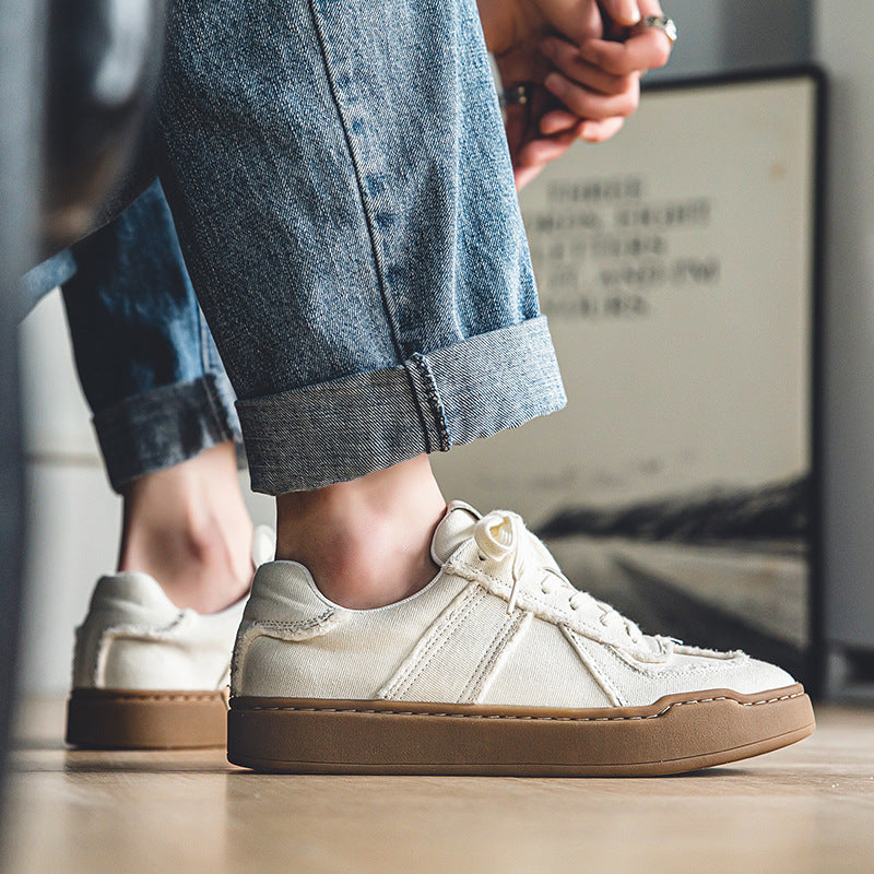 Men's Summer Low Top White Sports Training Men's Board Shoes