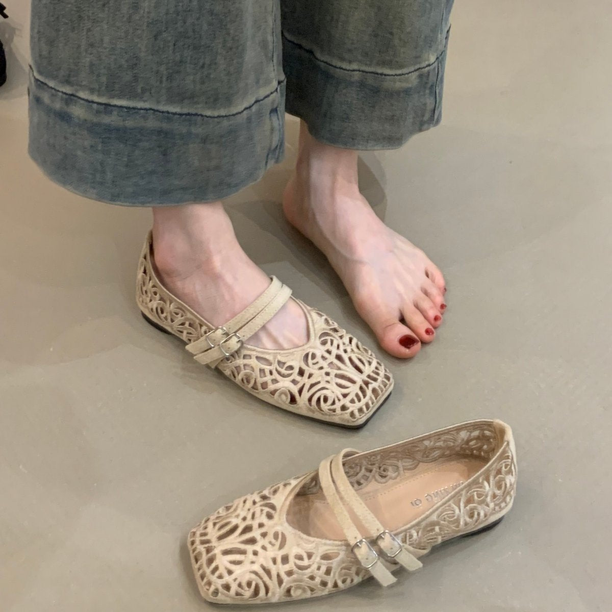 Retro Style Lazy Personality Pleated Suede Evening Closed Toe Women's Fashion Shoes