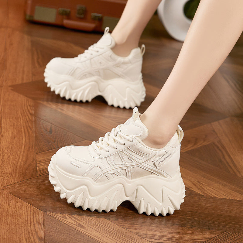 Women's Platform Dad Spring Fashionable Small Height Increasing Women's Sports Shoes