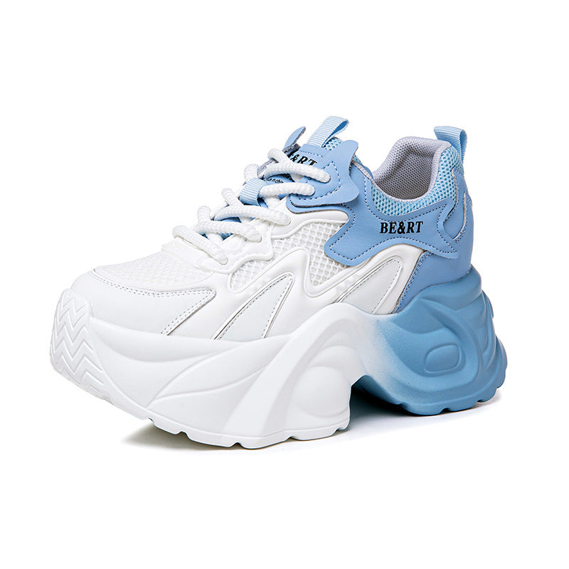 Women's Breathable Mesh Sports Thick Bottom Small Casual Shoes