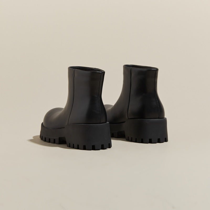 Women's Thick-soled Small Smoke Pipe Big Toe Boots