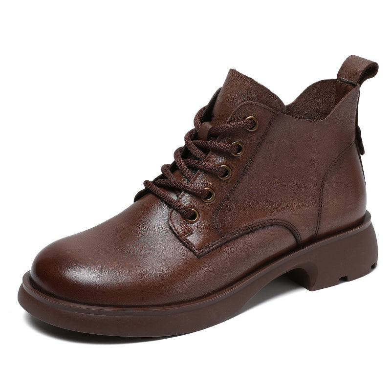 Women's Genuine England Style Dr. Martens V Cut Booties Women's Leather Boots