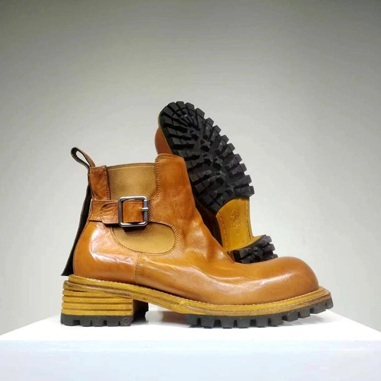 Men's Bottom Vintage Distressed Washed Horse Martin Good Boots