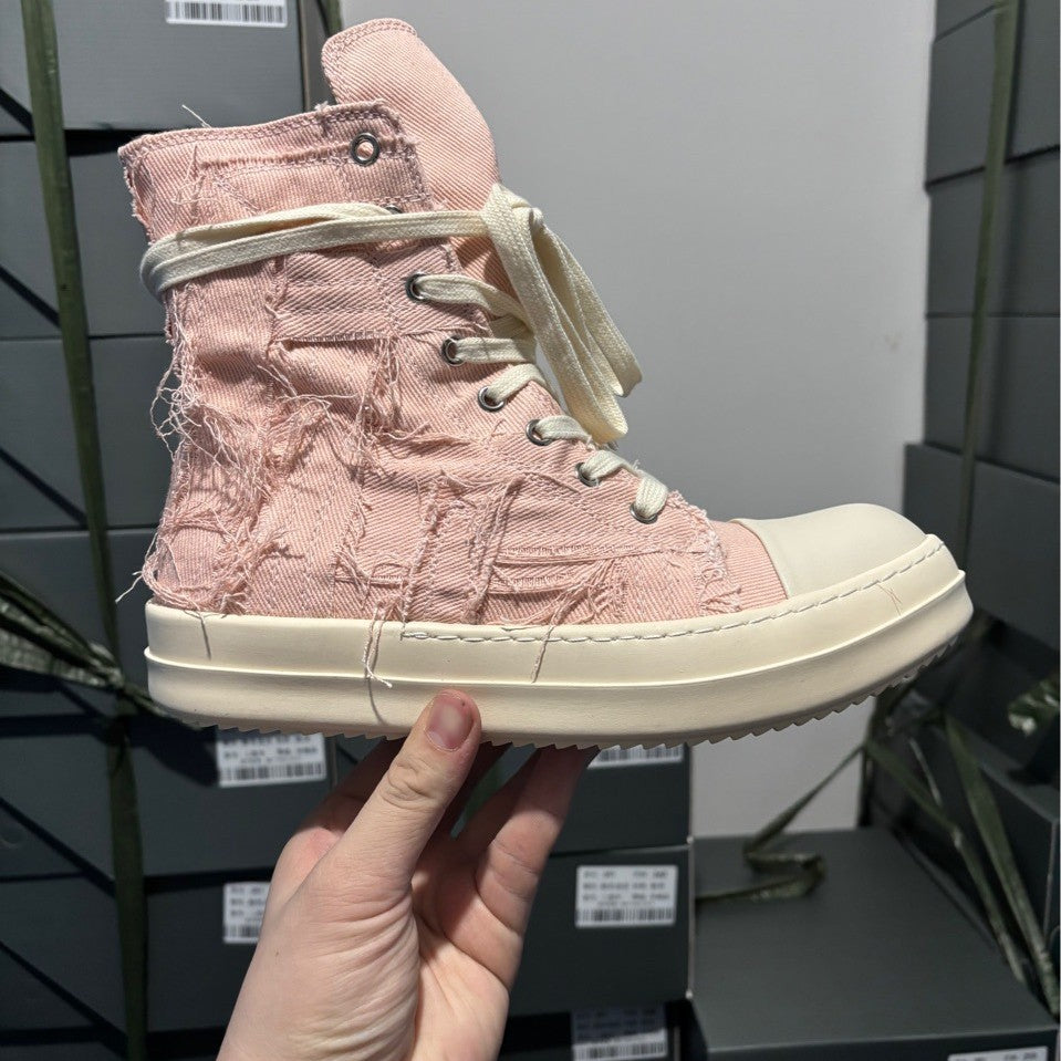 Women's Summer Platform Tassel Comfortable Board Pink Men's Shoes