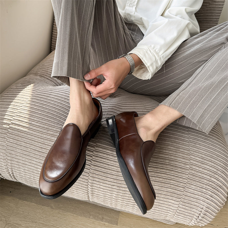 Formal Wear Business Commute Slip-on Cover Leather Shoes
