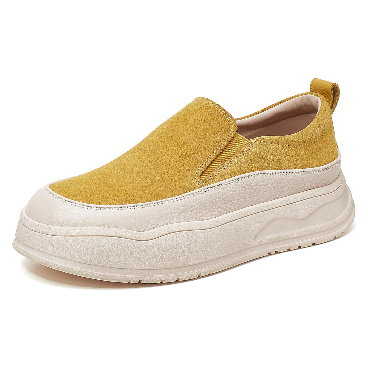 Women's Platform Round Toe Slip-on One Pedal Women's Casual Shoes