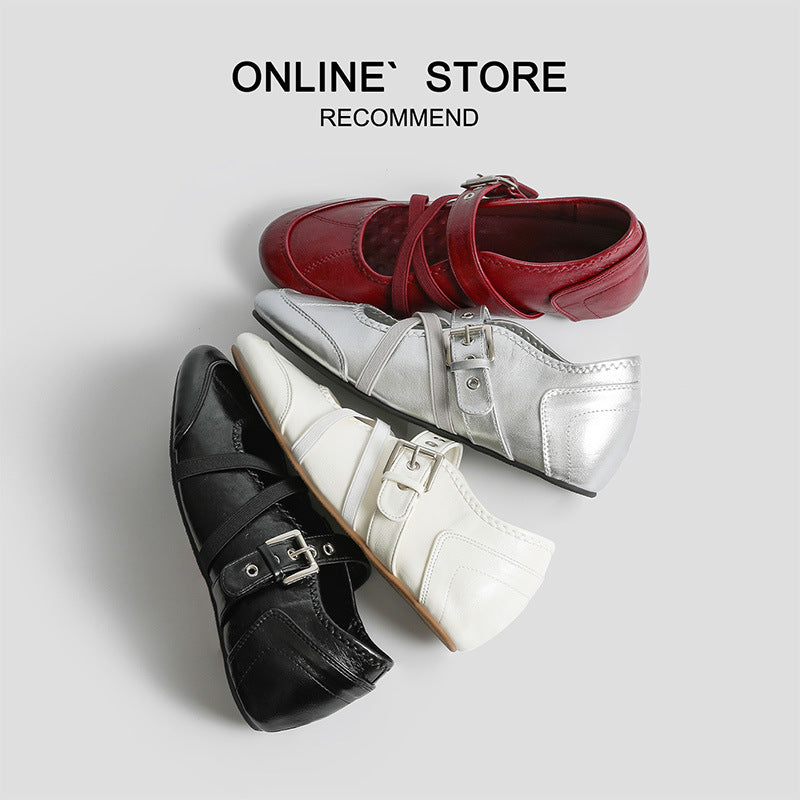 Invisible Height Increasing Insole Ballet Vintage Low-cut Pumps French Women's Casual Shoes