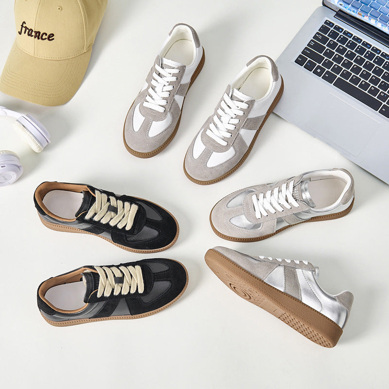 First Layer Cowhide Sheepskin Inner Fashion Casual Shoes