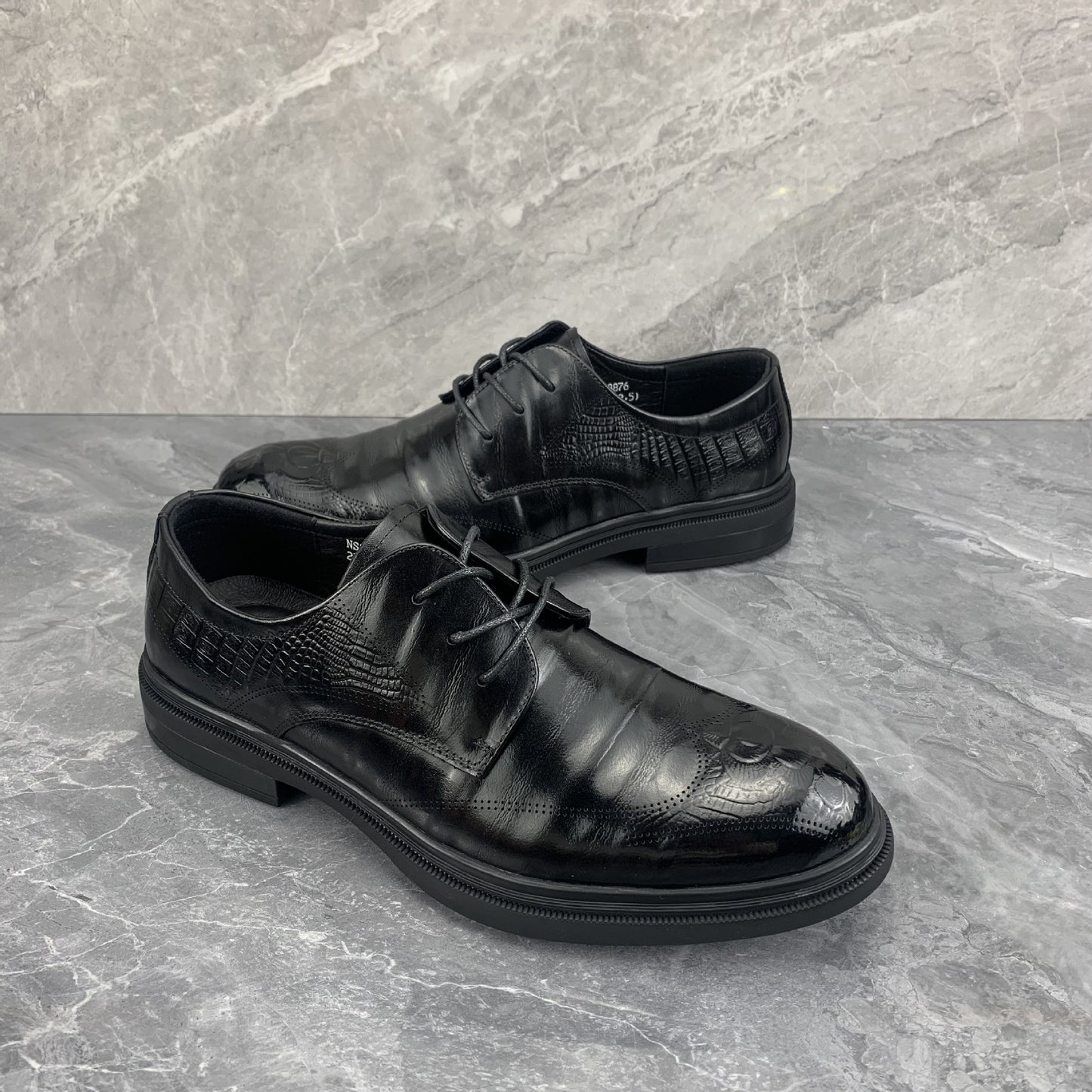Men's Fashion British Lace Up Business Formal Leather Shoes