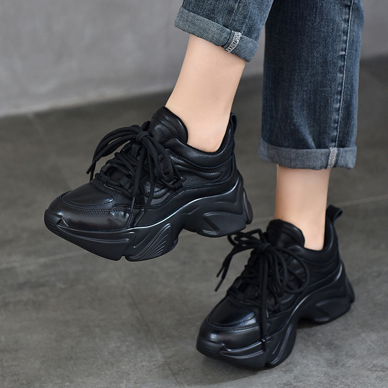 Women's Activity Price Dad Top Layer Cowhide Casual Shoes