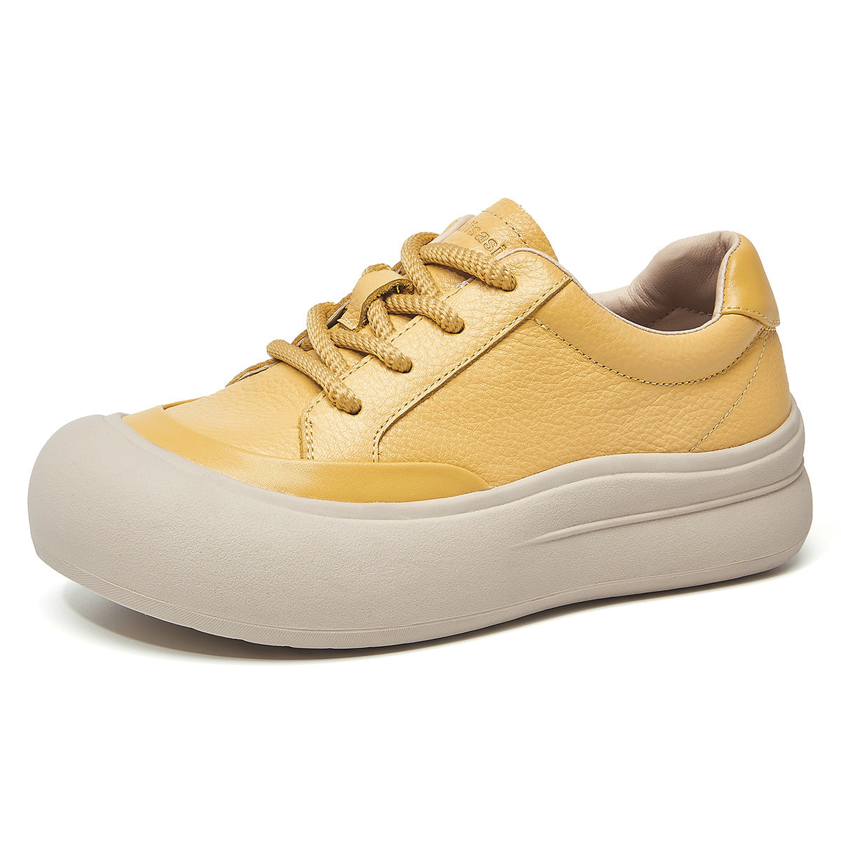 Women's Sports White For Fashion Round Head Thick Bottom Height Increasing Women's Casual Shoes