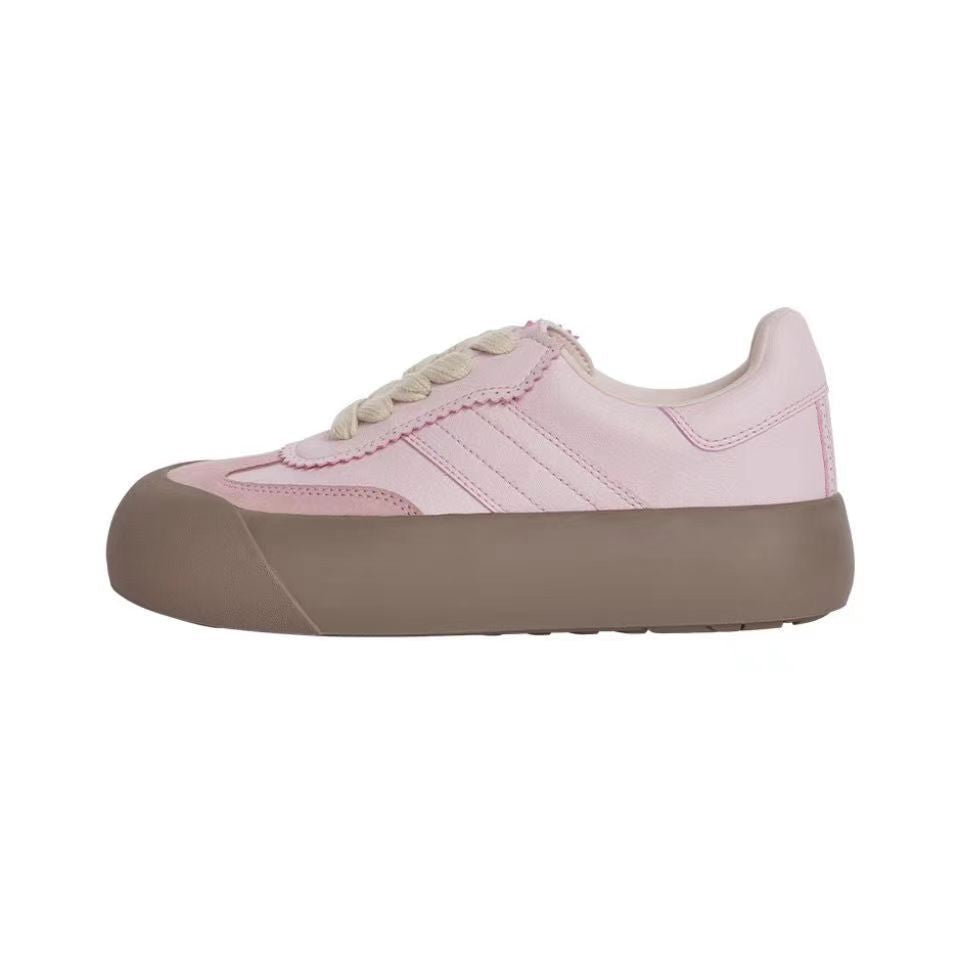 Women's Puffy Retro Platform Bread Moral Training Women's Board Shoes