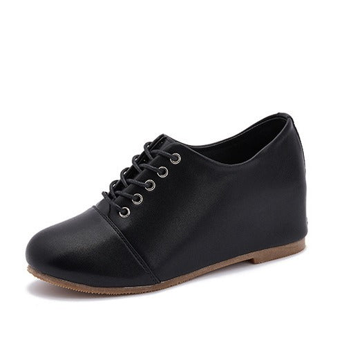 Women's Elevator Small Height Increasing Leisure White Round Toe Women's Casual Shoes