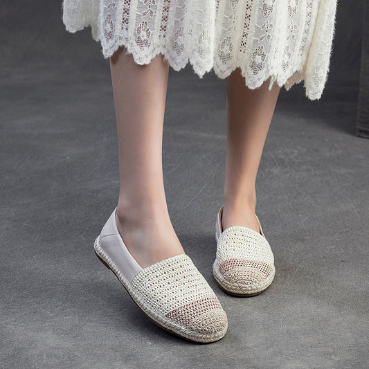 Women's Woven Linen Slip-on Fisherman Breathable Comfortable Casual Shoes