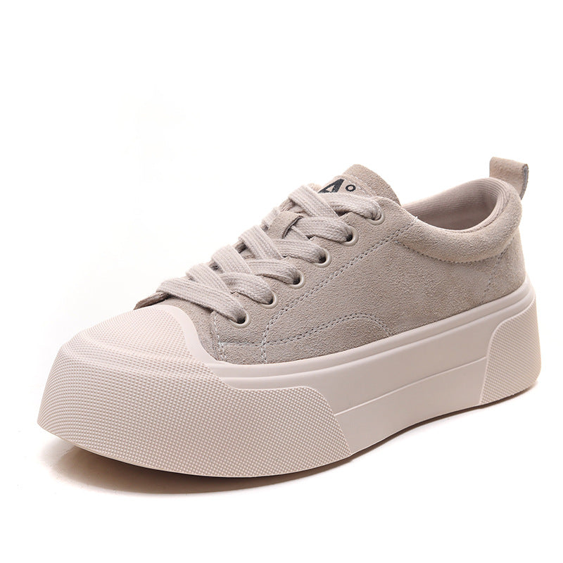 Women's Genuine Retro Platform Round Toe Fashion Women's Casual Shoes