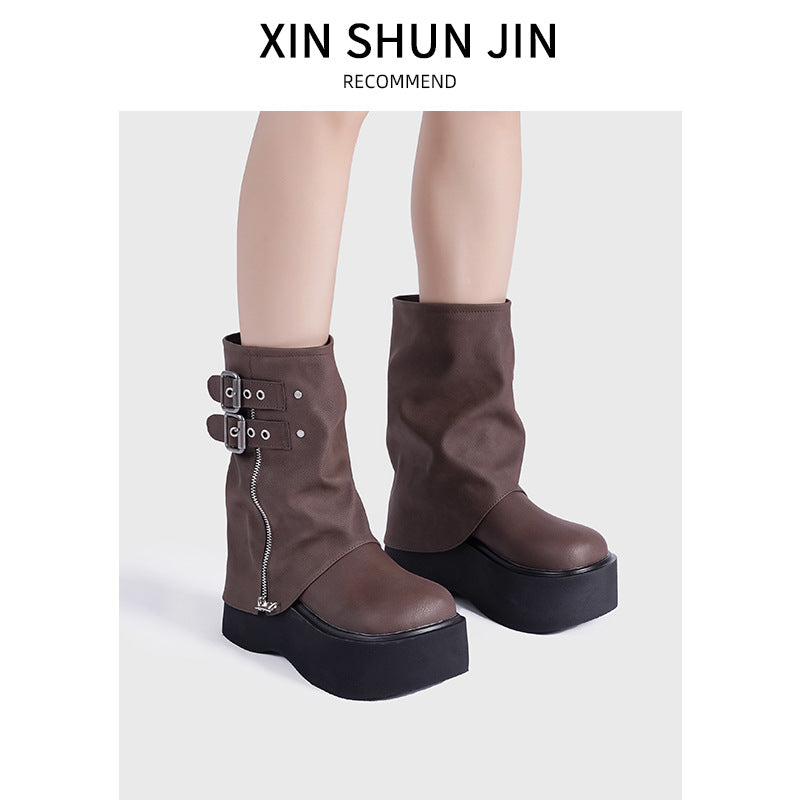 Pants Pipe Sweet Cool Style Hot Pile Women's Shoes