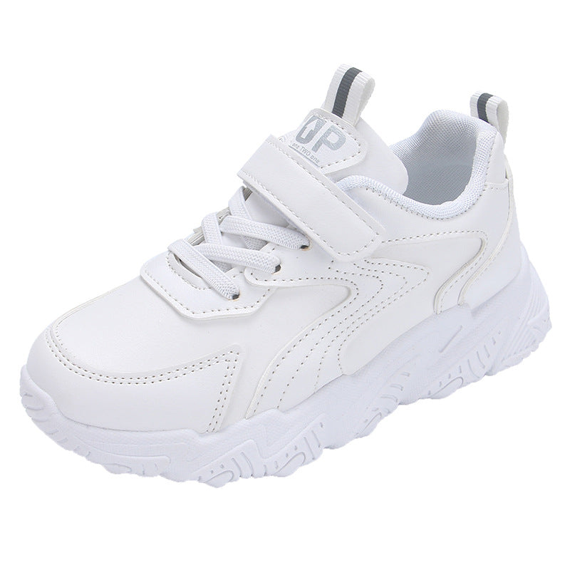 Children's Boys Spring School White Surface Running Kid's Sneakers