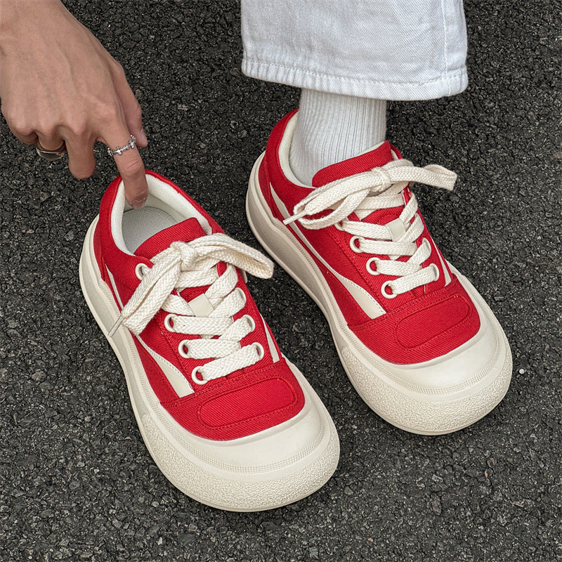 Women's & Men's Ugly Cute Crooked Big Toe Thick Bottom Increased Niche Sneakers