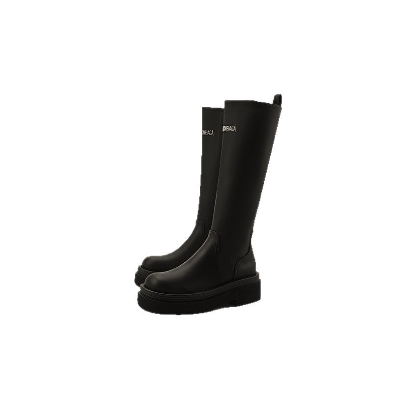 Women's Knee Long Thick Bottom High Leg Skinny Stretch Fashion Big Boots