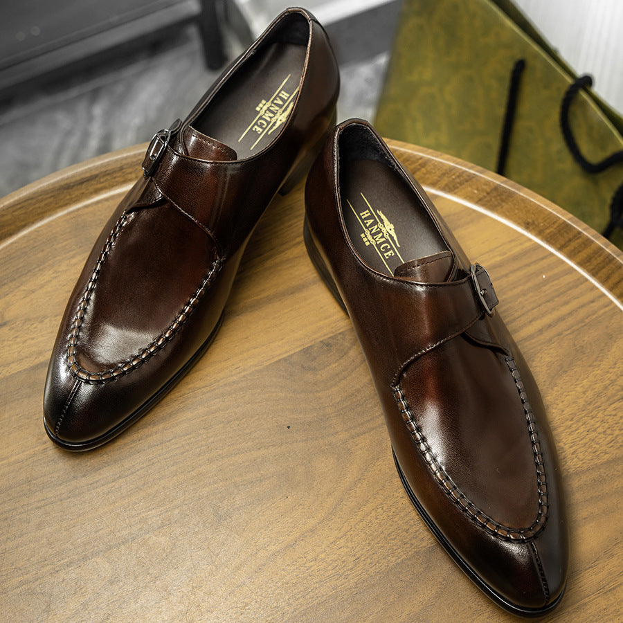Stylish Slouchy Men's Monk Cowhide Penny Men's Shoes