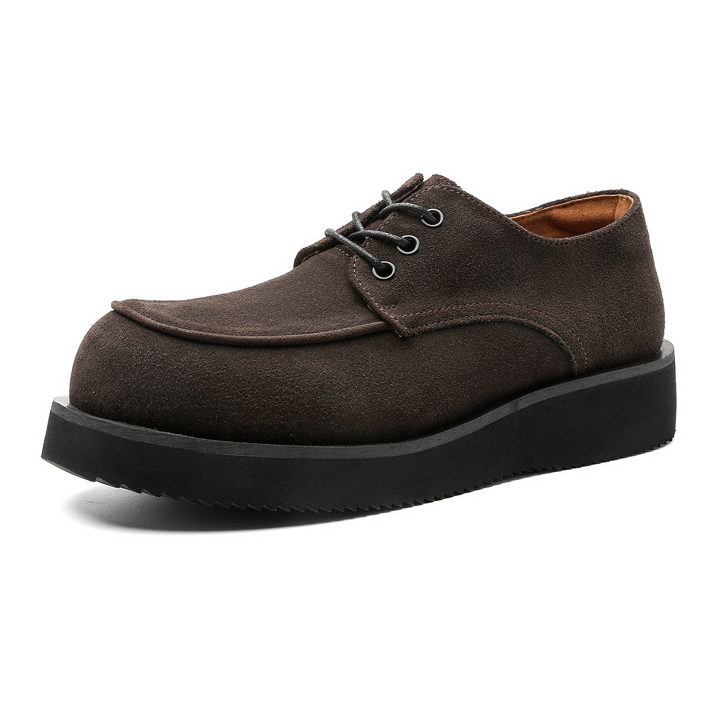 Men's Height Increasing Big Head Fashionable Suede Old Loafers